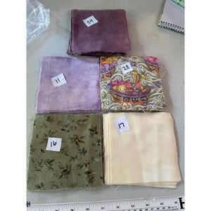 111 Pc 5 Inch Cotton Quilting Fabric Squares Charm Pack Noahs Ark Floral Solids